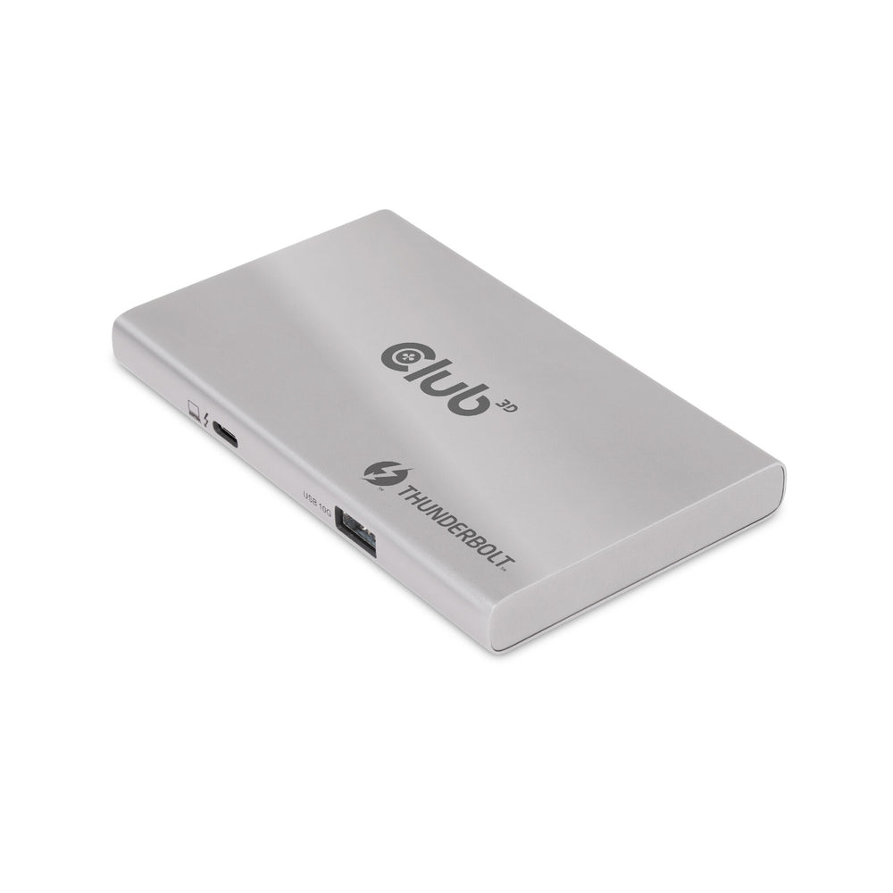 CLUB3D CSV-1580 dockningsstationer för bärbara datorer Dockning Thunderbolt 4 Silver
