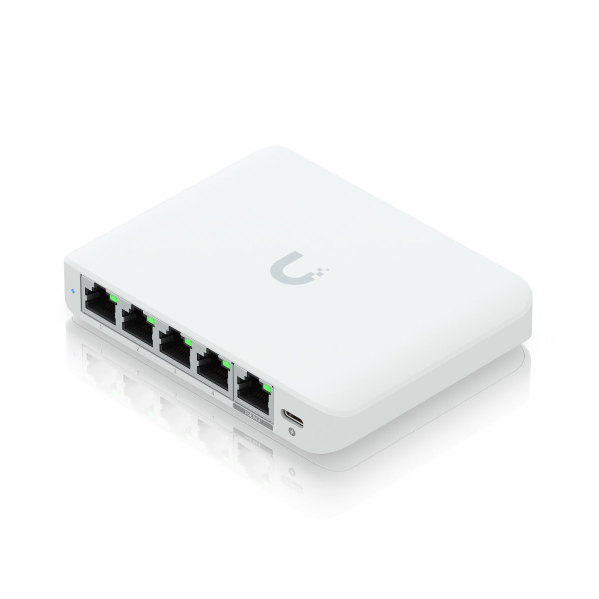 Ubiquiti UniFi Flex Mini 2.5G hanterad 2.5G Ethernet (100/1000/2500) Strömförsörjning via Ethernet (PoE) stöd Skrivbord Vit