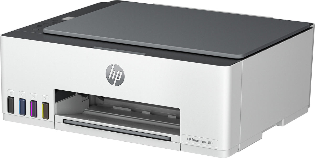 HP Smart Tank 580 All-in-One Printer, Home and home office, Print, copy, scan, Wireless; High-volume printer tank; Print from phone or tablet; Scan to PDF
